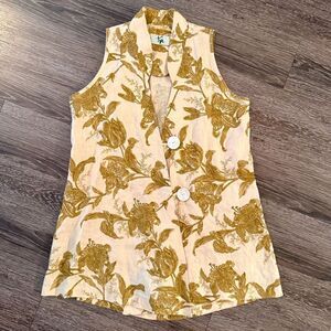 Koi Sleeveless Large Button Tunic